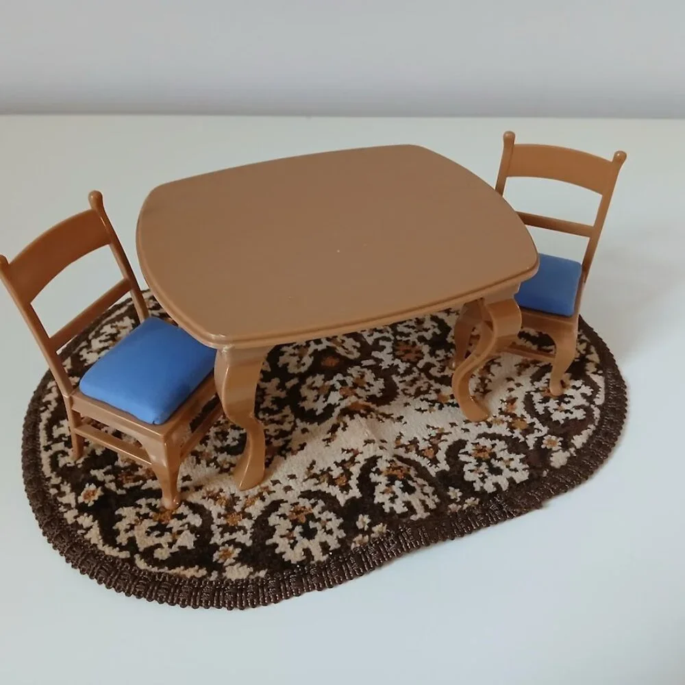 Madeline in Paris Dollhouse Dining Set & bonus Rug